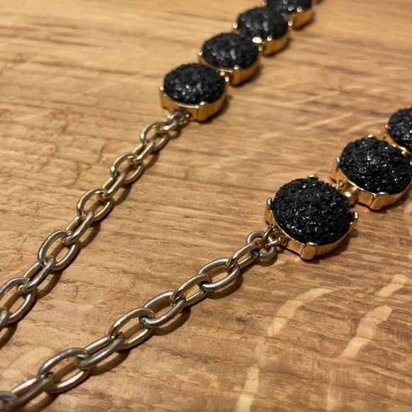 Aldo Necklace Black and Gold Fashion Jewelry - Picture 8 of 9